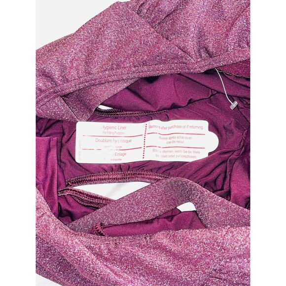 NWT Lands End Metallic Purple One-Piece‎ Swimsuit - Women's Size 14 D - Picture 10 of 10